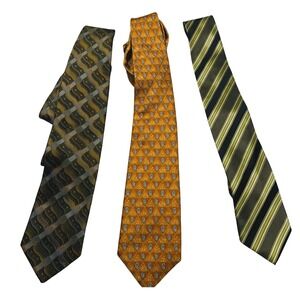 Mens‎ Silk Ties Lot 3 Pavone J S Blank Co Valerio Garati Patterned Neckties